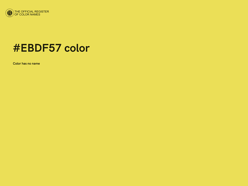 #EBDF57 color image
