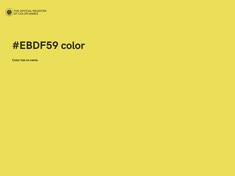 #EBDF59 color image