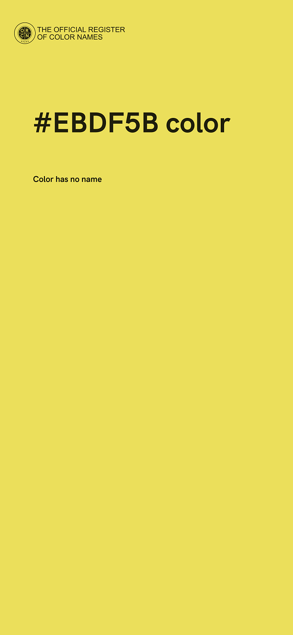 #EBDF5B color image