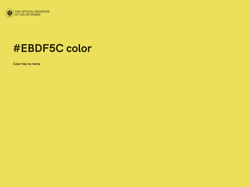 #EBDF5C color image