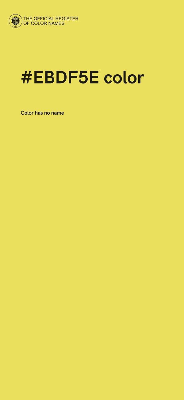 #EBDF5E color image