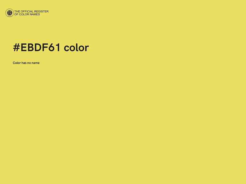 #EBDF61 color image