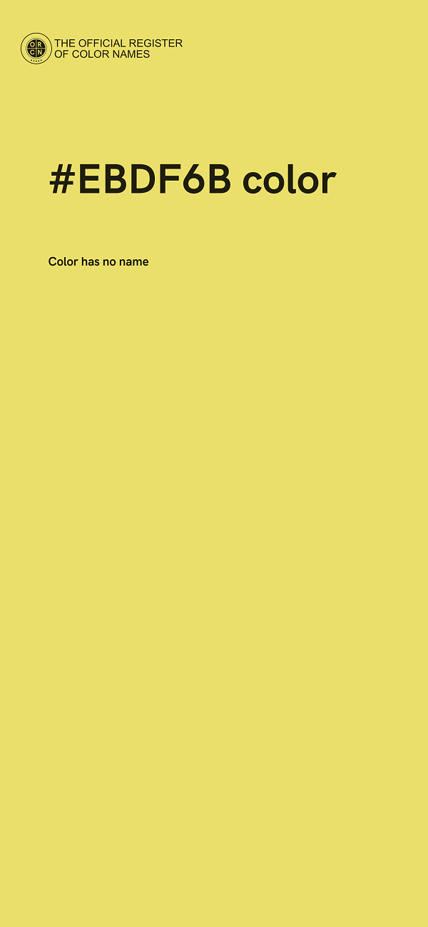#EBDF6B color image