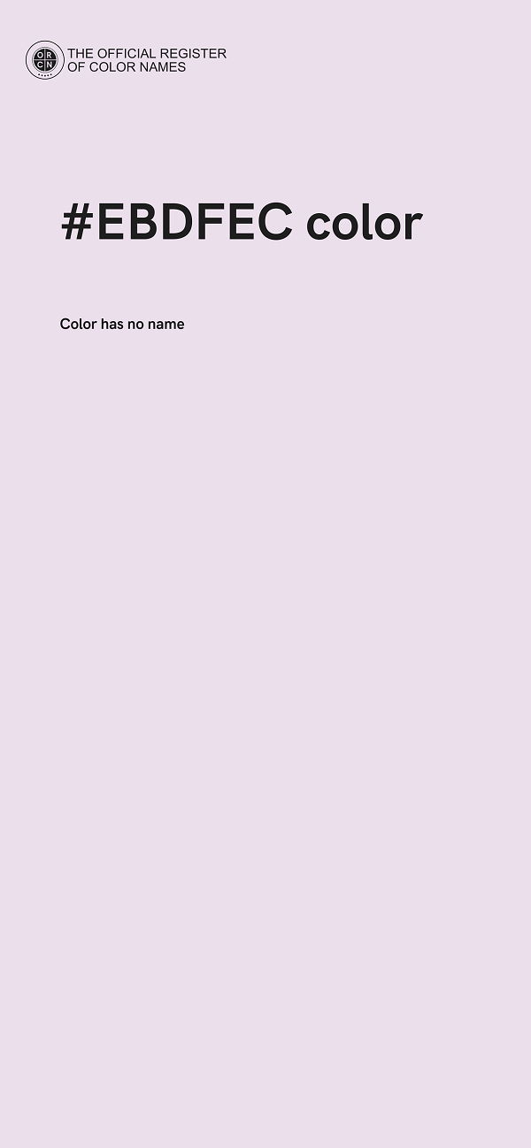 #EBDFEC color image