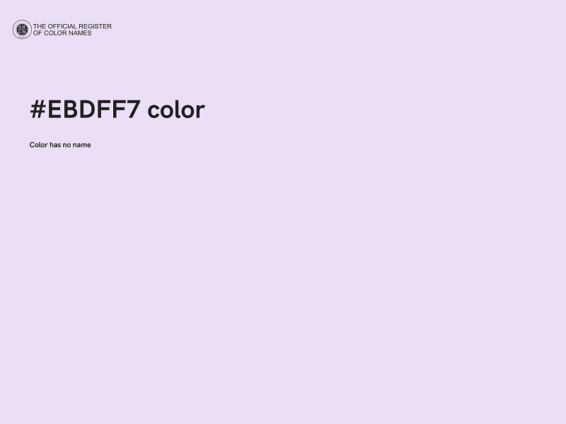 #EBDFF7 color image