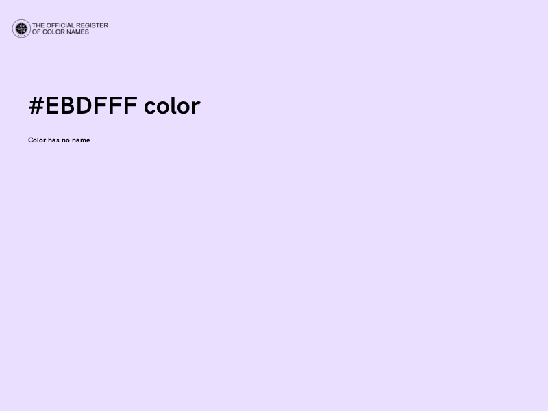 #EBDFFF color image