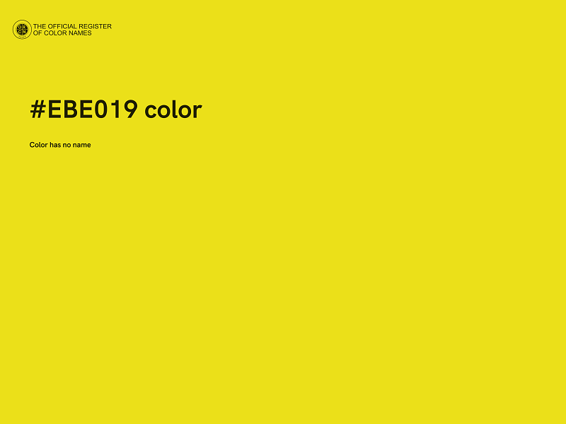 #EBE019 color image