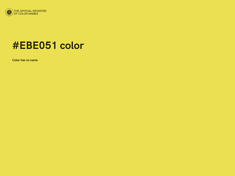 #EBE051 color image