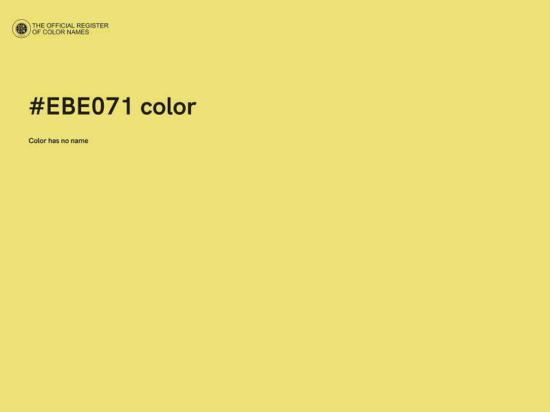 #EBE071 color image