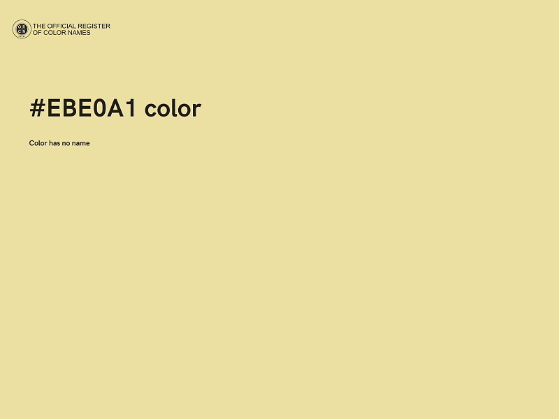 #EBE0A1 color image