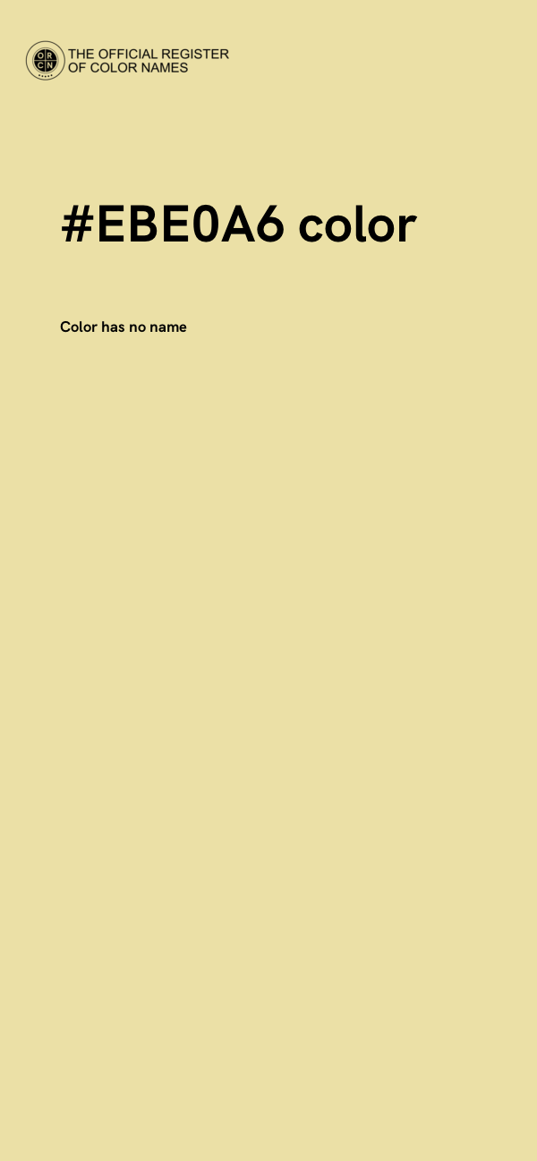 #EBE0A6 color image