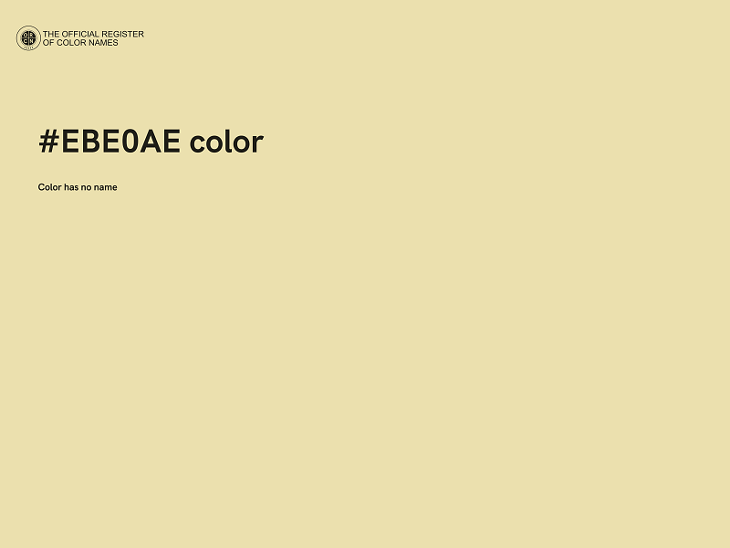 #EBE0AE color image