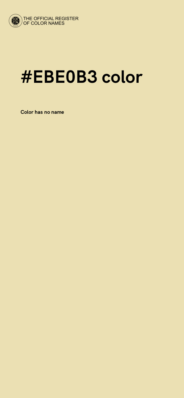 #EBE0B3 color image