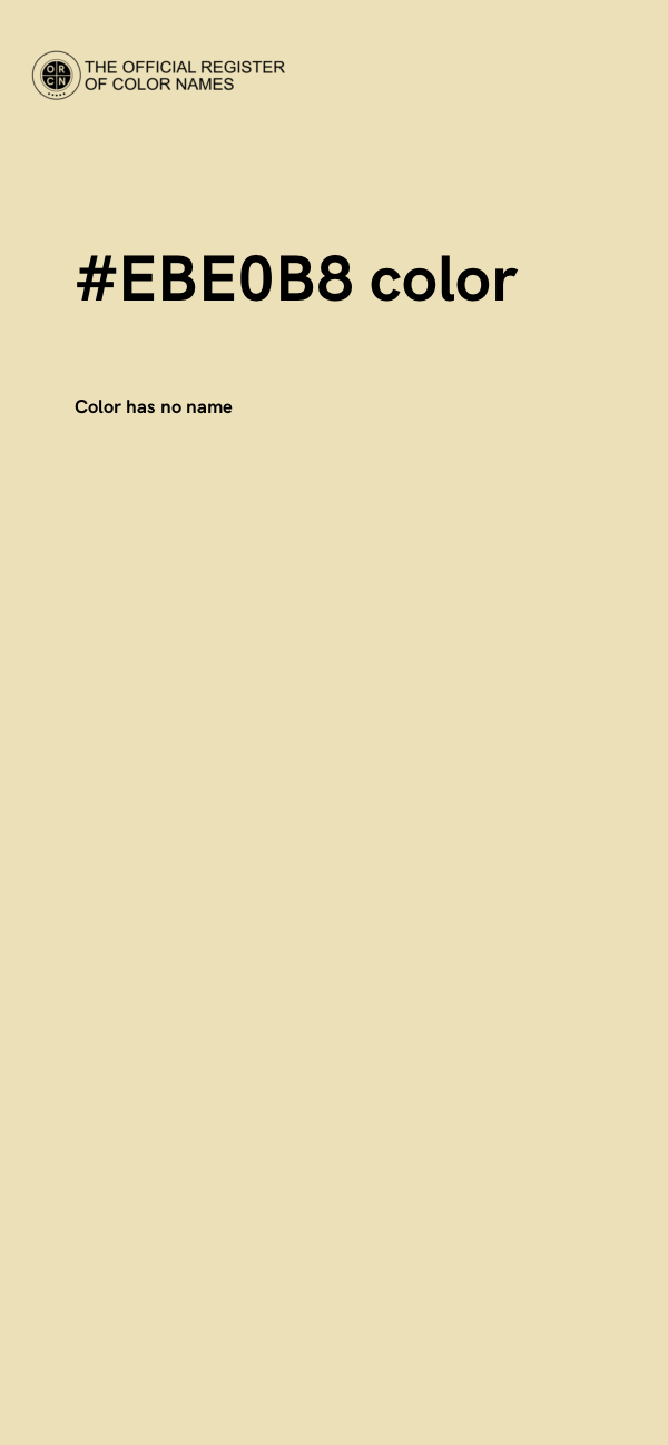 #EBE0B8 color image