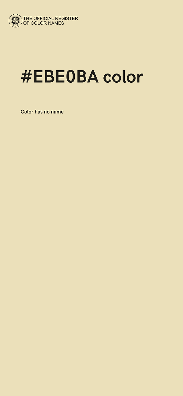 #EBE0BA color image