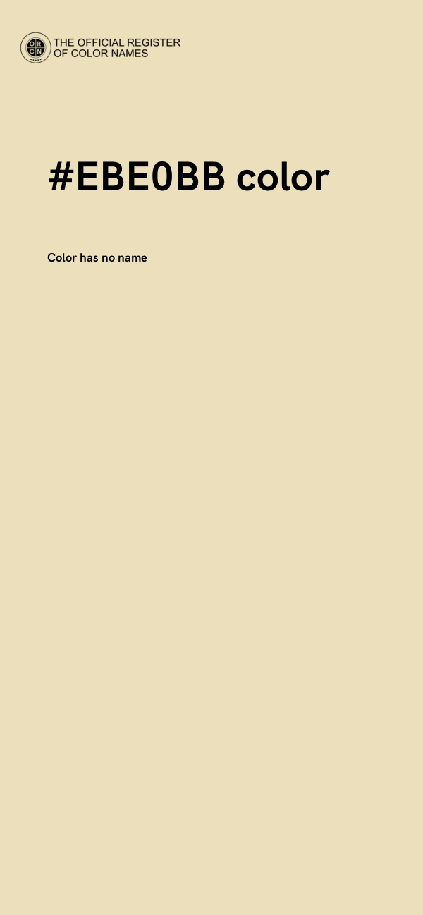 #EBE0BB color image