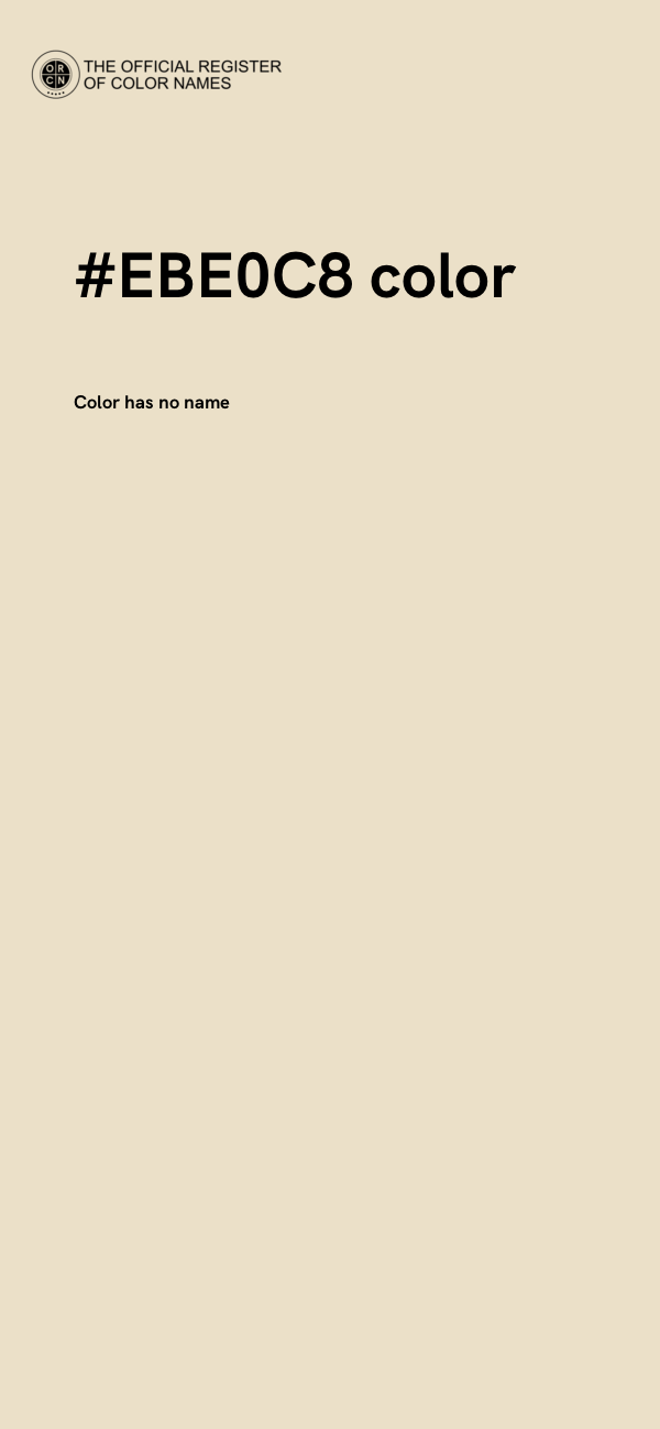 #EBE0C8 color image
