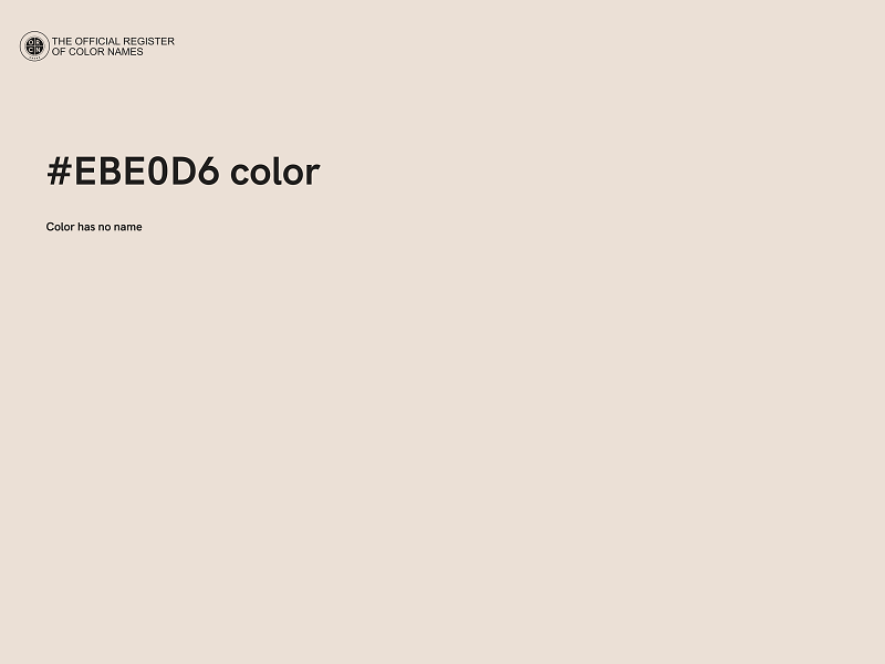 #EBE0D6 color image