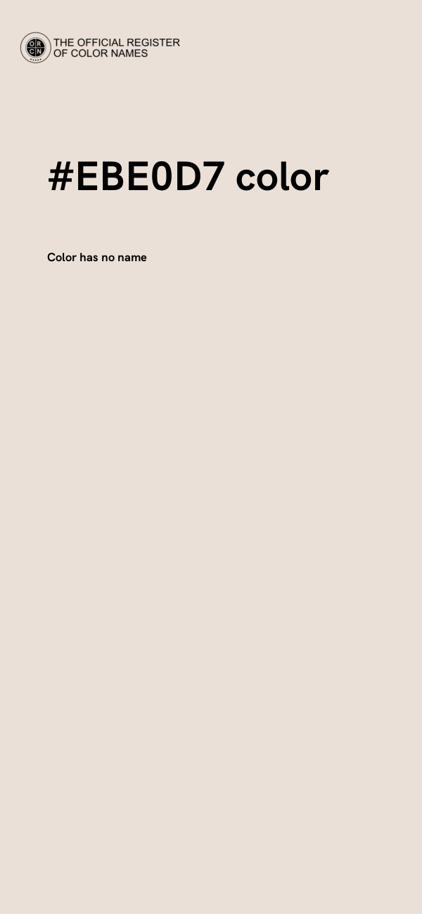#EBE0D7 color image