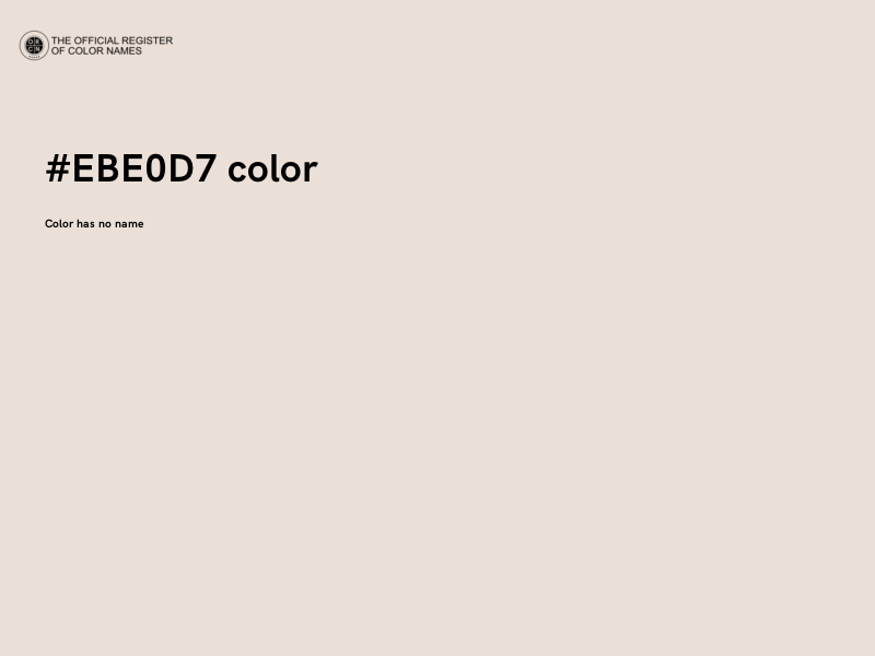 #EBE0D7 color image