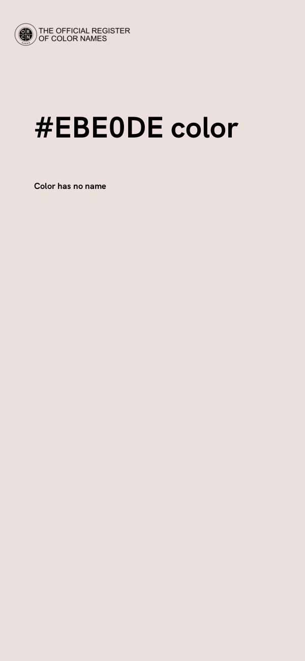 #EBE0DE color image