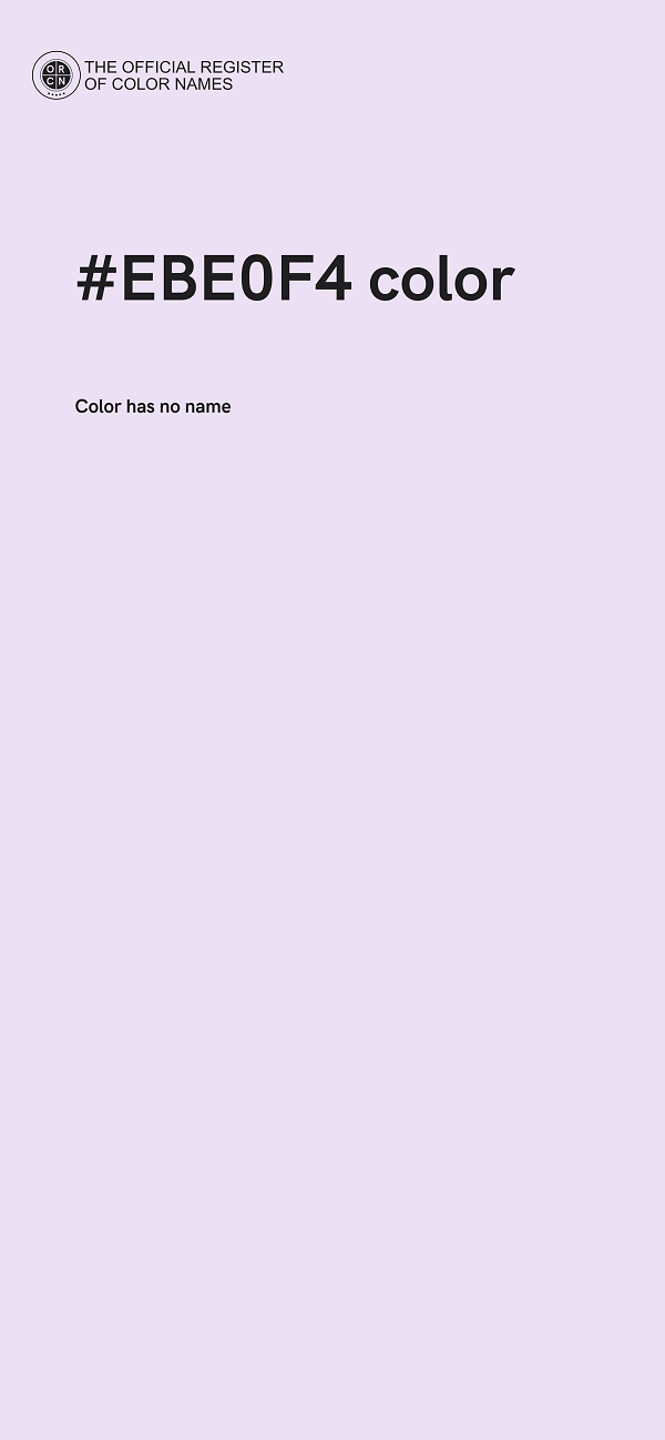 #EBE0F4 color image