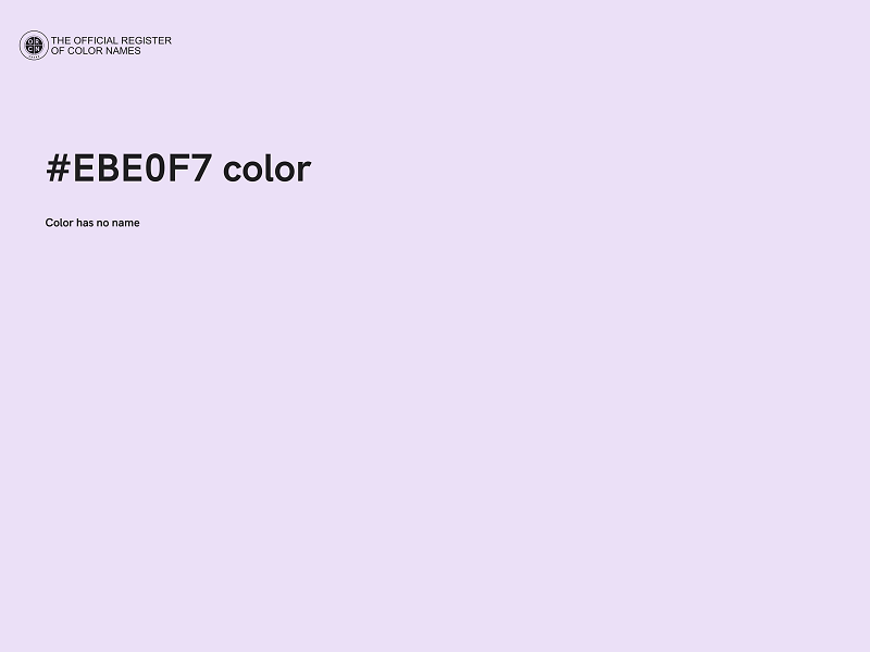 #EBE0F7 color image
