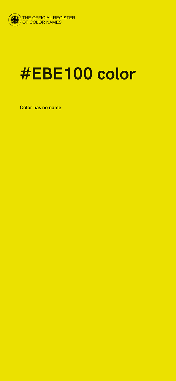 #EBE100 color image