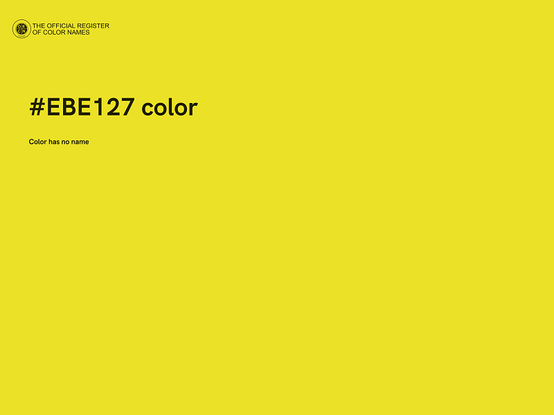 #EBE127 color image