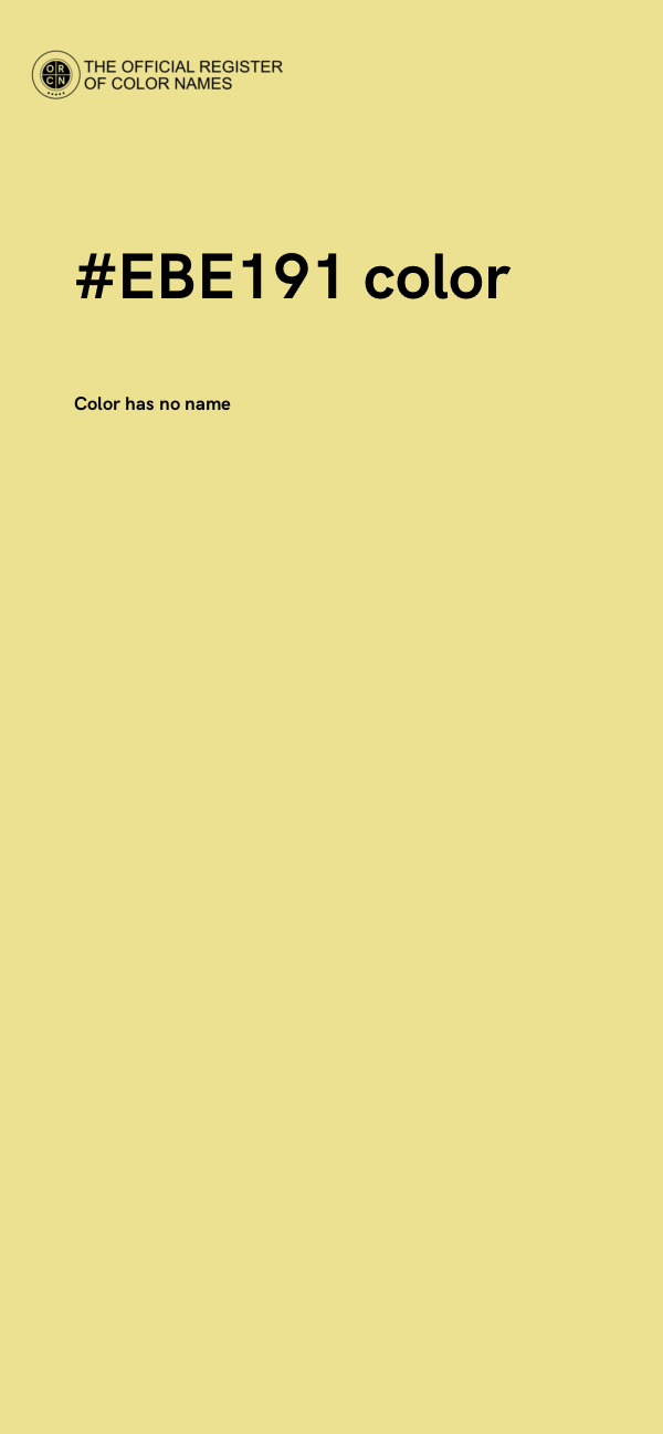 #EBE191 color image