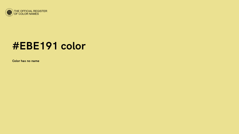 #EBE191 color image