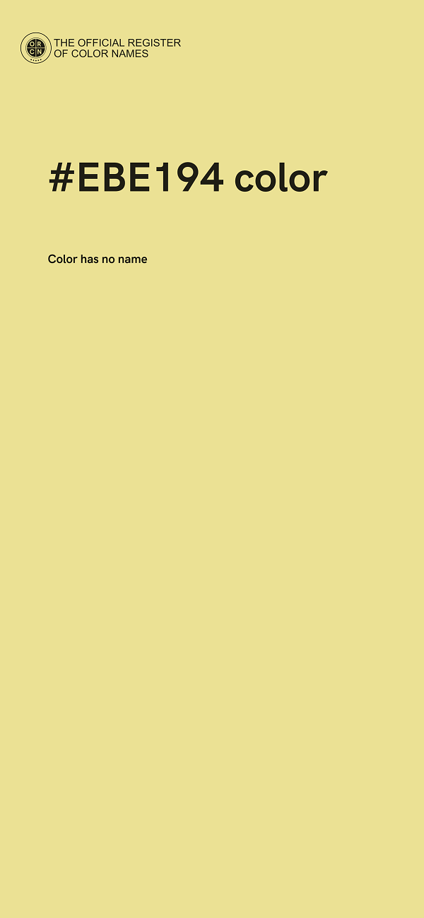 #EBE194 color image