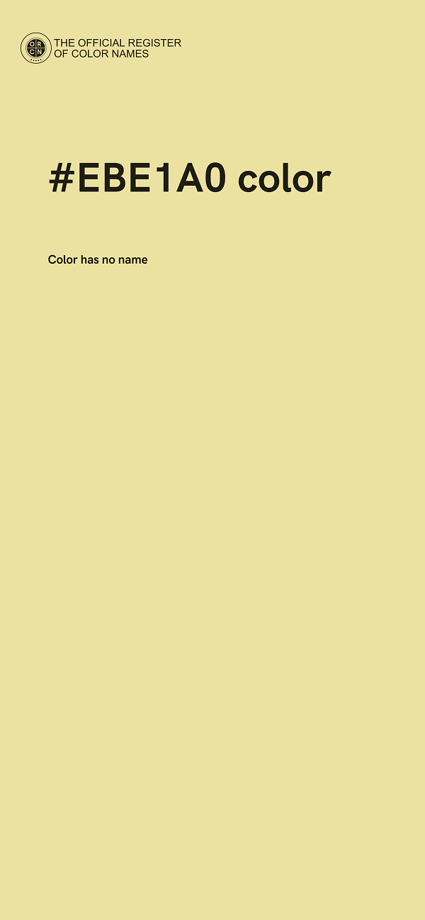 #EBE1A0 color image