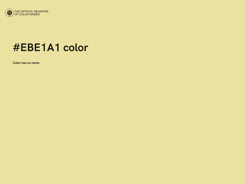 #EBE1A1 color image