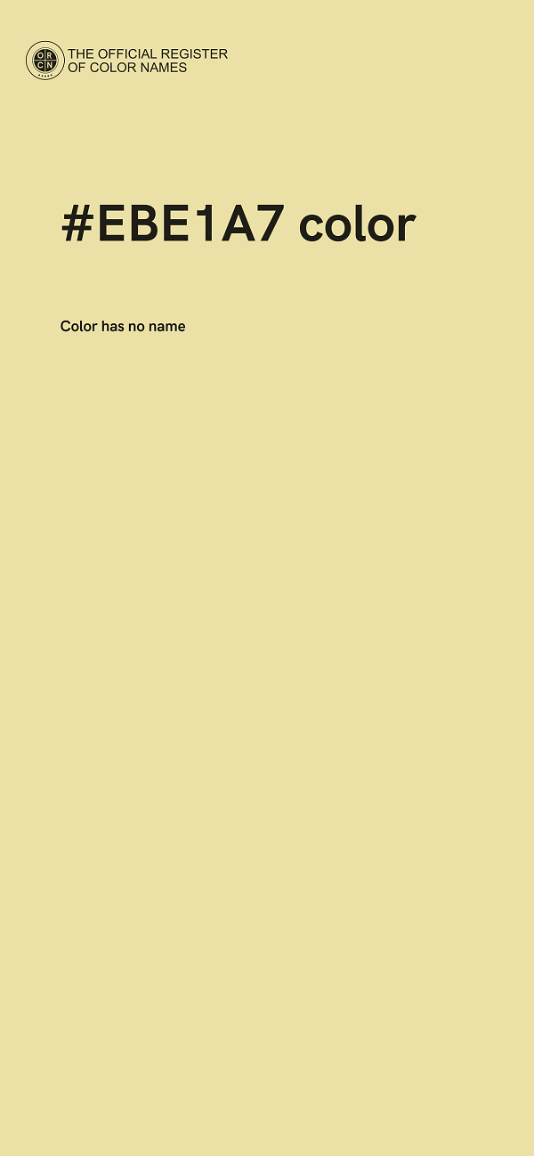 #EBE1A7 color image