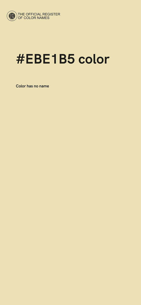 #EBE1B5 color image