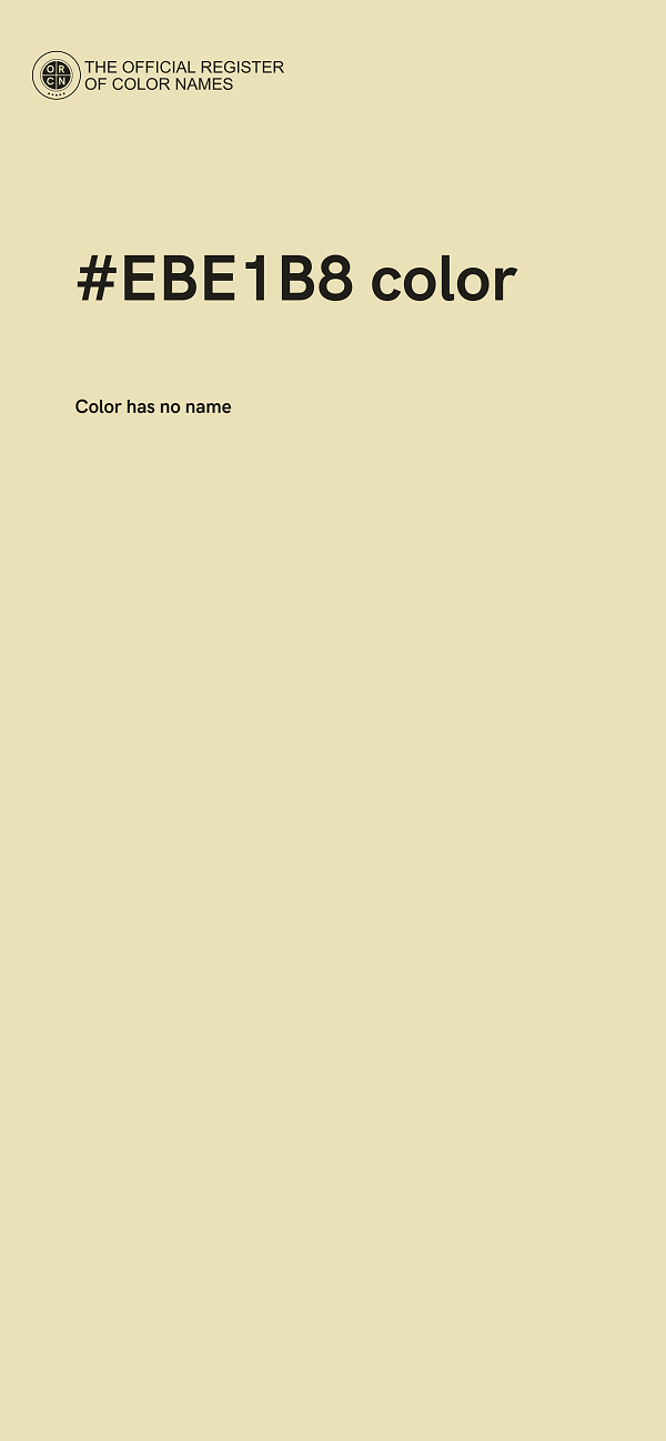 #EBE1B8 color image