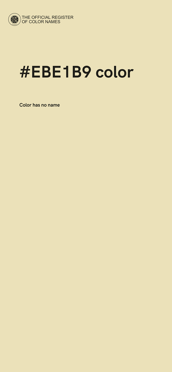 #EBE1B9 color image