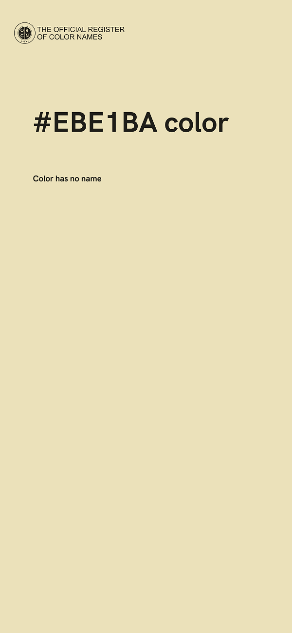 #EBE1BA color image