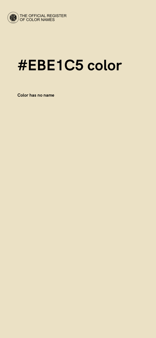 #EBE1C5 color image