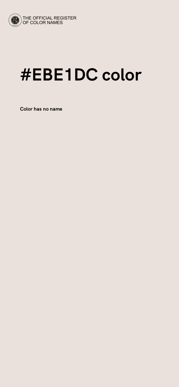 #EBE1DC color image