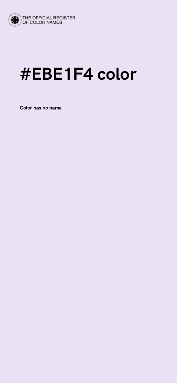 #EBE1F4 color image