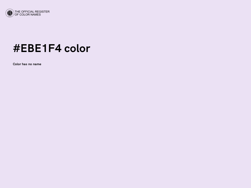 #EBE1F4 color image