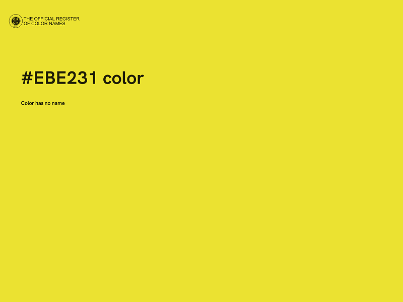 #EBE231 color image