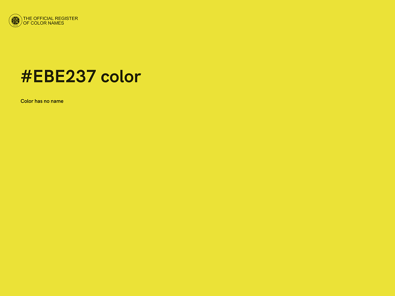 #EBE237 color image