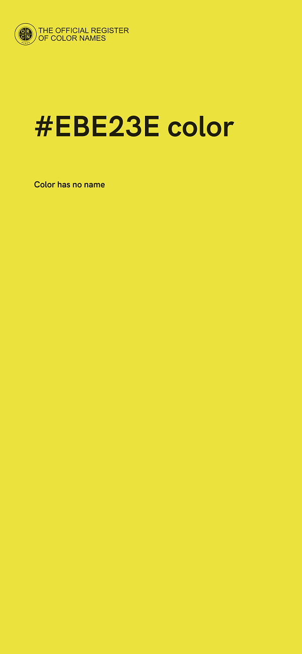 #EBE23E color image