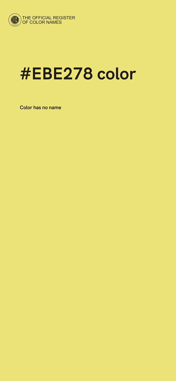 #EBE278 color image
