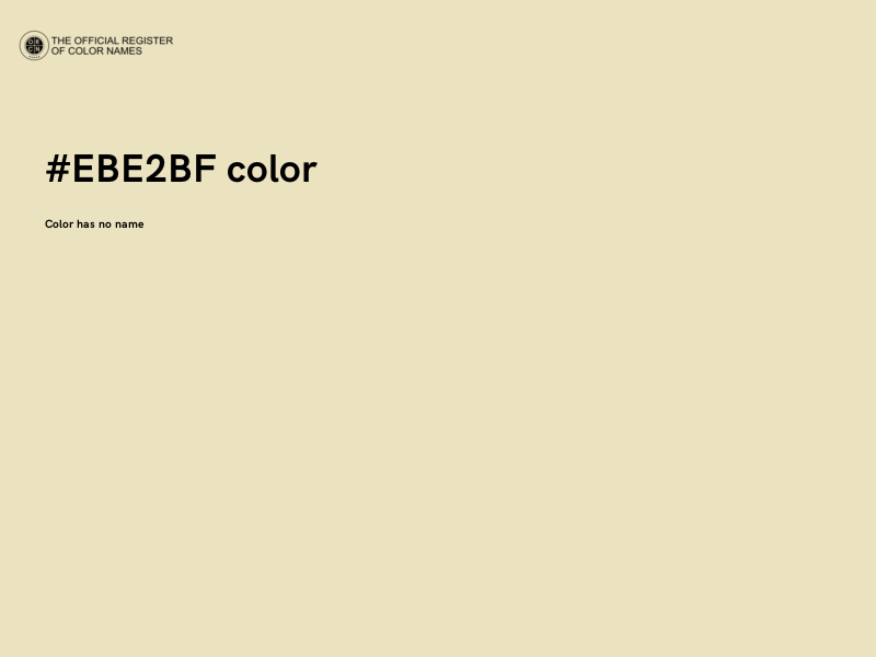 #EBE2BF color image