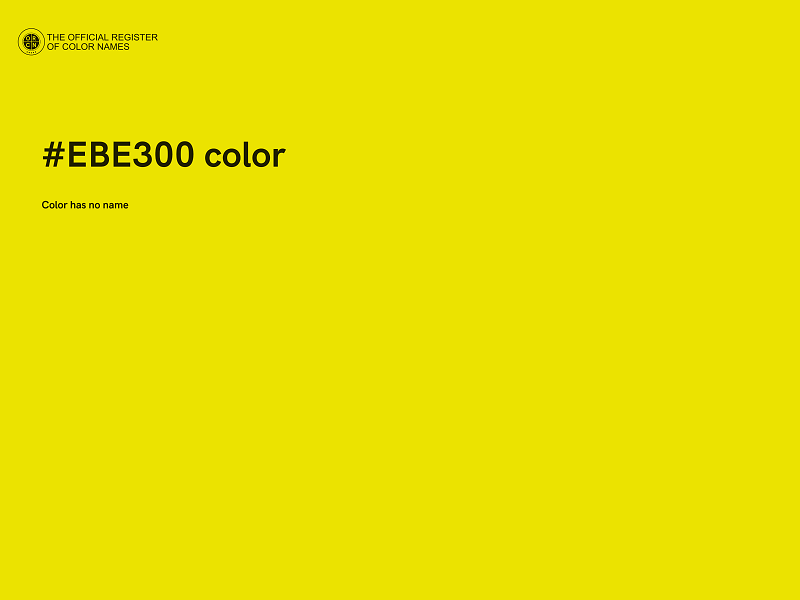 #EBE300 color image