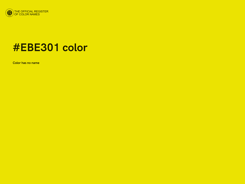 #EBE301 color image